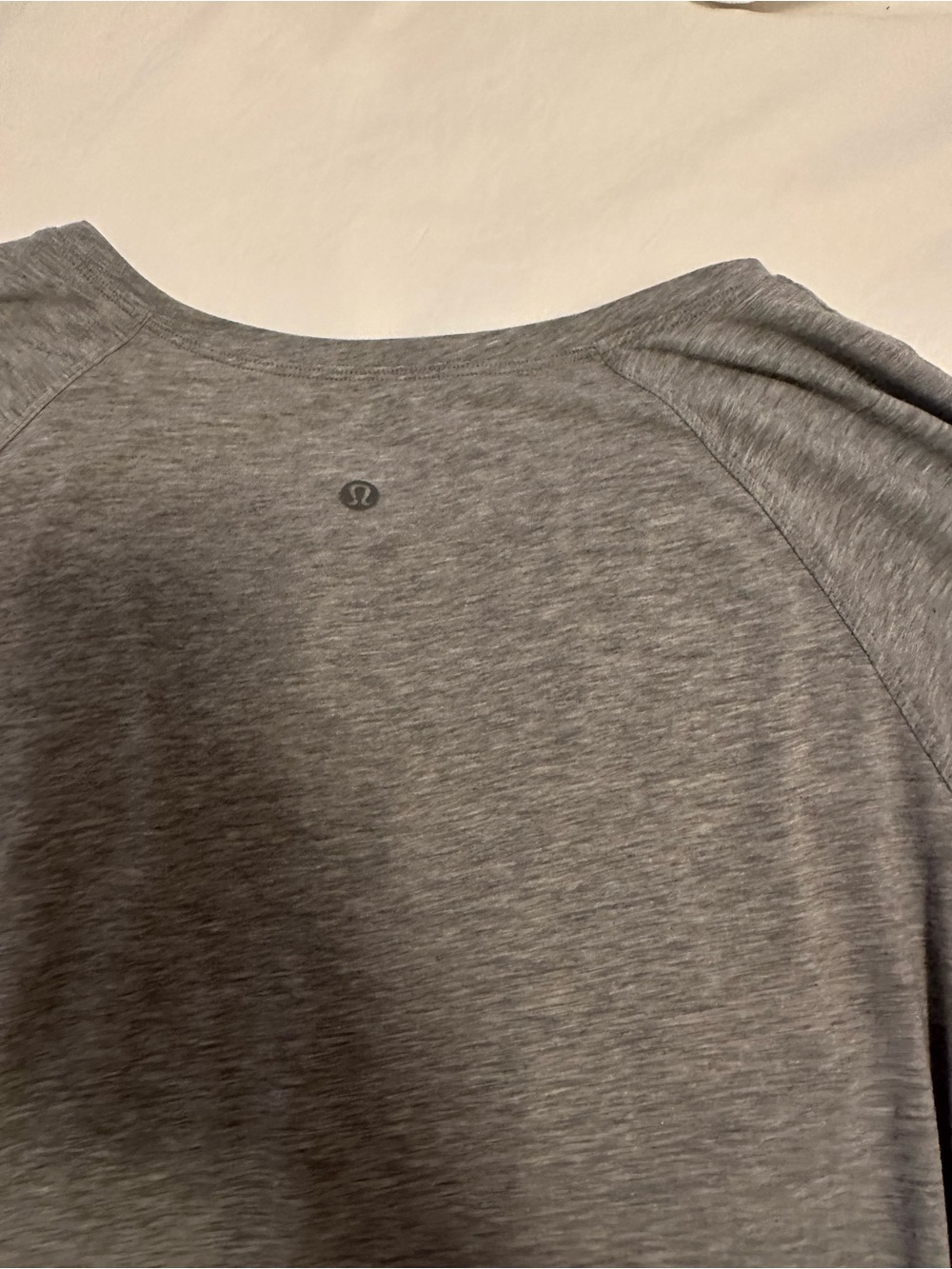 lululemon athletica women’s Crewneck Pima Cotten love sleeve in Heather Gray